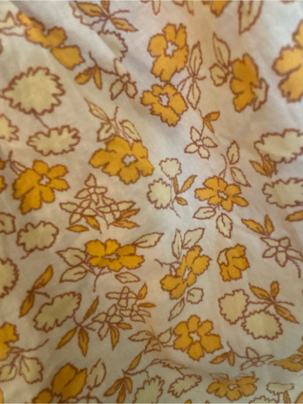 Madewell Cotton Mini Wrap Dress Yellow Floral Size M - Picture 4 of 7